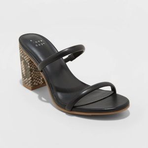 A NEW DAY SNAKE BLOCK SANDALS